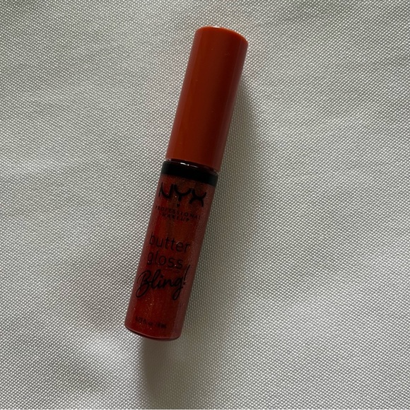NYX Butter Gloss Bling Non-Sticky Lip Gloss Shade Shimmer Down Full Size NWT - Picture 5 of 13